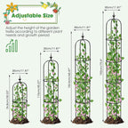 Tower Obelisk Garden Trellis for Climbing Plant，6.3FT/75.6" Rustproof Metal Potted Plant Climbing Support for Indoor Outdoor Flowers Vegetable Fruits Vines Support (1PCS)