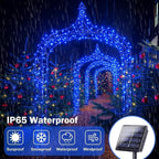 Extra-Long Solar String Lights for Outside, 4 Pack 400LED Solar Fairy Lights Outdoor Waterproof, Copper Wire with 8 Modes Solar Twinkle Lights for Tree Garden Party Patio Xmas Wedding Decor (Blue)