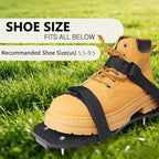 Lawn Aerator Shoes Set with Shovel, All New Unique Design Soild Installation Heavy Duty Spiked Aerating Sandals, for Yard Patio Lawn Garden - Medium