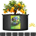 iPower Plant Grow Bag 15 Gallon 6-Pack Heavy Duty Fabric Pots, 300g Thick Nonwoven Fabric Containers Aeration with Nylon Handles, for Planting Vegetables, Fruits, Flowers, Black 2024 Version