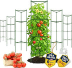 68" Tomato Cage - Trellis Stakes and Plant Support Structures for Vegetables and Climbing Plants - Tall Tomato Cages for Garden, Pots, Raised Garden Bed Outdoor (6 Pack - Extra Tall)