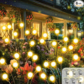 2026 Upgraded Solar Lights Outdoor, 6 Pack Solar Garden Lights with 2 Modes, Firefly Lights Outdoor Waterproof, Sway by Wind, Twinkle Firefly Light for Yard Patio Path Garden Decoration (Warm White)