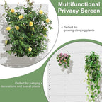 Casaphoria Metal Raised Garden Bed with Trellis and Wheels, 72"x35"x16" Planter Box for Climbing Plants, Vegetables & Vines, Features Drainage Holes and Privacy Screen (White-Louvered)