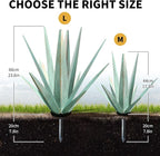 Large Tequila Rustic Sculpture, Rustic Metal Agave Plants for Outdoor Patio Yard, Home Decor Hand Painted Metal Agave Garden Yard Statue, Outdoor Lawn Ornaments (Mint Green - L)