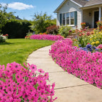 Roberly 24 Bundles Artificial Flowers for Outdoors UV Resistant Silk Fake Flowers Faux Plastic Plants for Porch Garden Window Box Indoor Outdoor Spring Summer Home Farmhouse Decor, Fuchsia