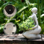 Large Planters for Outdoor Indoor Plants Head Face Planter Pot Unique Succulent Planters Flower Vase with Drainage Hole New Life