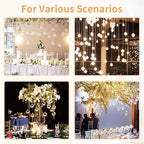 24 Pcs 3.15"/ 8cm Hanging Glass Tealight Holder Globe, Plant Terrariums Glass Orbs, Air Plants Tea Light Candle Holders, Home Decor Indoor Outdoor Garden (20 Pcs + 4 Pcs)