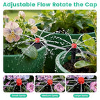 240FT Quick-Connect Drip Irrigation System, Garden Watering System 1/4" & 1/2" Fast-Lock Tubing, Adjustable Nozzles Emitters for Outdoor Raised Garden Beds,Greenhouse, Lawn, Patio