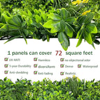 ODTORY Artificial Plant Wall Roll: 72 X144 in (72 sqft) UV-Anti Ivy Privacy Fence Screen Faux Greenery Panels Backdrop Boxwood Ivy Vine Leaf Hedge Fence for Indoor Outdoor Green Decor