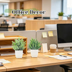 Der Rose 2 Pack Small Fake Plants Mini Artificial Potted Plants for Table Desk Home Laundry Room Bathroom Office Decor