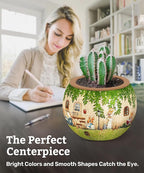PieceRelax 3D Puzzle Planter - SMART - Happy Reading - Danish Folklore Style, for Mom, Home Decor Flower Pots for Indoor Cactus, Succulents Pots [K1102]