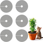 6 Pcs 11.8 Inch Plant Pot Grid Covers, Plant Protectors from Animals, Cuttable Soil Protectors for Potted Plants, Pet & Animal Digging Deterrent, Reusable Plant Covers for Indoor Outdoor Garden