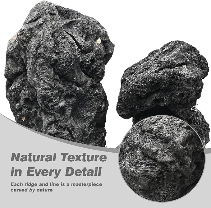 20lb Volcanic Lava Rocks Natural Stones for Fire Pit Aquarium Bonsai Substrate Succulent Planters Garden Decorative Landscaping paludarium(7-8pcs 4-9 inches)