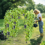 unho 63inch Metal Garden Trellis Arch for Climbing Plants - Polyethylene-Coated Anti-Rust, Heavy Duty, Wide Walk-Through Outdoor Arch with Net, for Cucumber Tomato Squash Zucchini Peas Grape Flowers
