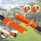 50FT Flexible Lightweight Garden Hose w/ 10Pattern Spray Nozzle,3/4 Inch,2026 Braided Garden Hose,Triple Latex Core,No-Kink,Anti-Burst,Leak-Proof,Easy Use&Storage,Portable (50 FT)