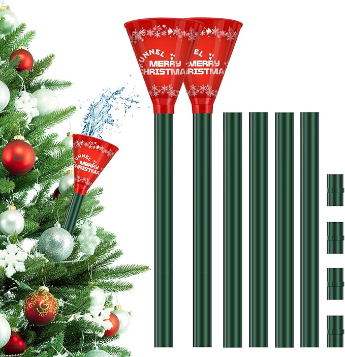 Kaiedos Christmas Tree Watering Funnel - 39 Inch Funnel, Reusable Design, Makes Watering Your Live Tree a Snap! (2 PCS)
