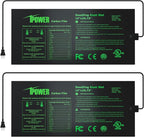 iPower 2 Pack 10" x 20.75" Seeding Heat Mat Upgraded Carbon Film Indoor Warm Hydroponic Plant Germination Starting Pad Durable Waterproof