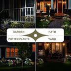 Solar Garden Lights Decor: Gardening Gifts for Women Mothers Day Warm White - Waterproof Twinkling Swaying Firefly Solar Lights Outdoor with 2 Modes for Yard Patio Pathway Decoration 4-Pack