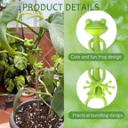 6PCS Frog Plant Stand for Small Potted Plants - Cute Green Flower Pot Support, Stable Plant Climbing Hugger for Succulents, Indoor & Outdoor Garden Decor, Vine Traction Fixture