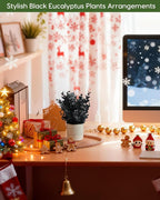Velener 2 PCS Small Fake Eucalyptus Plant Artificial Potted Plants Indoor for Christmas Decor Indoor Realistic Faux Plant for Office, Bathroom, Living Room, Desk, Shelf, Home Decor (Black)