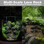 Aquarium Rocks for Fish Tank Bonsai Succulent Planters Garden Aquascaping Landscaping 10lb Natural Volcanic Lava Stones Decorative Indoor and Outdoor (6-8pcs 4-7 inches)