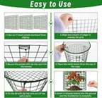 Convivium Plant Protectors from Animals 6 Packs, 13 x 12 in Metal Chicken Wire Cloche Plant Cages for Outdoor Plants, Garden Fencing Animal Barrier with Detachable Dome Lid, Stakes & Zip Ties