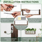 YIBOT Wall Hanging Glass Planter Plant Propagation Vase for Indoor Home Office Living Room Decor Gifts, Plant Terrarium with Wooden Stand-5 Bulb Glass Vases