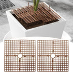 3 Pcs Plant Pot Cover Plant Protector from Animal 11.8" Plant Pot Grid with Center Cutout Cuttable Flower Cover Soil Protectors