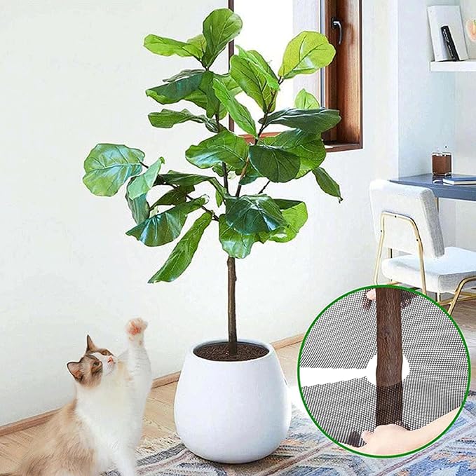 Adjustable Garden Protector Pet Proof Anti Digging with Cut Option Polyethylene Indoor Outdoor Use Adjustable Pot Protector