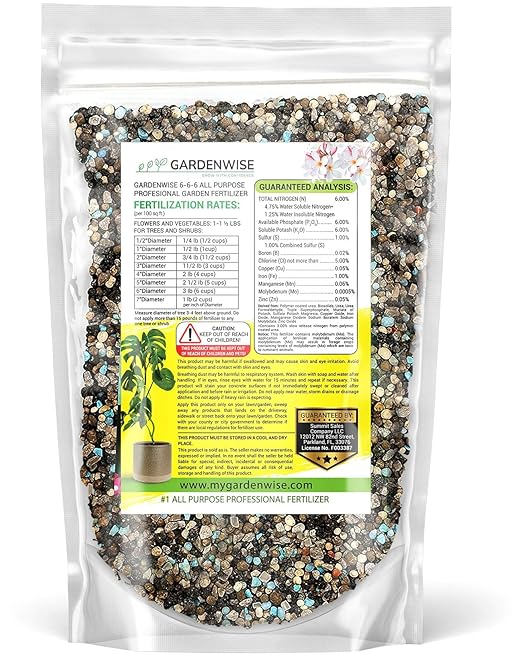 Gardenwise 6-6-6 All-Purpose Professional Plant Food Fertilizer; Ideal for Winter Care & Spring Feeding, Perfect Balanced NPK for Indoor and Outdoor Plants (20 QUARTS)