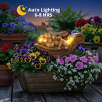 PRETMANNS Solar Garden Outdoor Statue Bunny Decor with Lights - Rabbit Lawn Ornament for Outside Yard Patio - Animal Figurines Gift for Mom Grandma - Waterproof Resin Garden Statues Outdoor - Medium