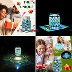 Mosaic Lights Solar Outdoor Hanging Lanterns, Garden Decor Christmas Gifts for Women Mom Grandma Halloween Decor Lights, Outdoor Waterproof Lights, Garden,Patio,Pathway & Yard Décor