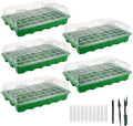 Gardzen 5 Pack BPA Free Seed Starter Tray Kit, 40 Cell Reusable Seedling Trays with Humidity Vented Domes and Base