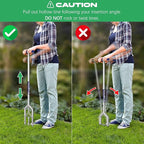Manual Push Core Aerator Lawn Tool: Semi-Assembled Lawn Aerator with 3 Replaceable Hollow Tine - Yard Aeration Tool for Lawn Grass Plug Air Aerators, Handheld Lawn Care Coring Soil Aerator - Blue