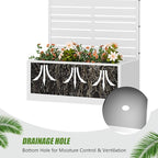 Casaphoria Metal Raised Garden Bed with Trellis, 59"x30"x12" Planter Box for Climbing Plants, Vegetables & Vines, Features Drainage Holes and Privacy Screen (Black-Louvered)