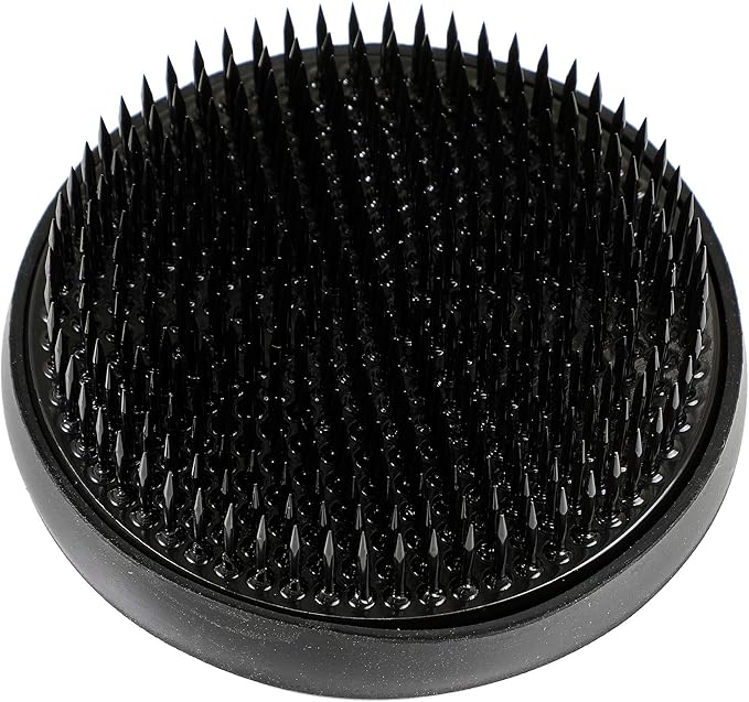 Wazakura Ikebana Kenzan Flower Pin Frog, Made in Japan, Floral Arranging Tool, Round - 80mm(3.15") Black