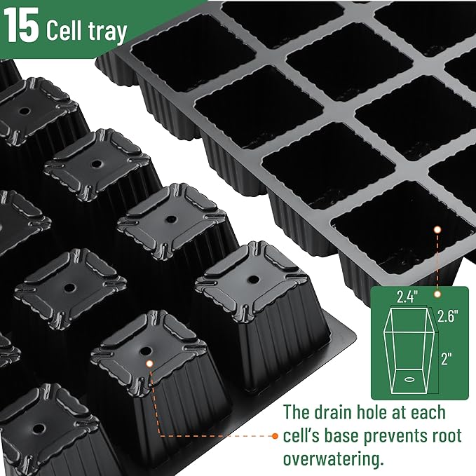 Mr. Pen 5-Set Seed Starter Tray Kits, Durable Plant Germination Trays with Humidity Vented Domes and Bases, Ideal for Seed Starting, Indoor Gardening, and Greenhouse