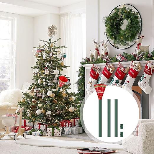 Christmas Tree Watering Funnel-39 Inch Adjustable 3-Section Long Funnel Spout Funnel Watering System Xmas Plant Watering Tool for Large Indoor Outdoor Plants