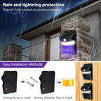 8 Packs Bug Zapper Outdoor 3 in 1 Mosquito Zapper Black Solar Bug Zapper Electric LED Light Mosquito Killer Lamp with Motion Sensor for Outdoor Backyard Patio Camping