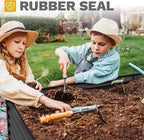 DWVO 6 x 3 x 2 FT Raised Garden Bed Kit, Outdoor Galvanized Flower Bed with Gloves, Large Metal Planter Box for Vegetables, Flowers, Herbs, Fruits, Black