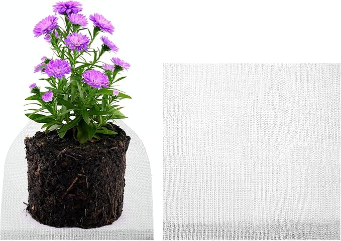 M METERXITY 2-Pack 3 Gallon Plant Root Protector 14x14 Inch, Stainless Stainless Root Guard Baskets Wire Mesh Garden Protection Netting for Tree/Tubers/Crops/Flower/Vegetables/Fruit