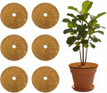 Coco Coir Mulch for Landscaping, 16 Inch Coconut Liners for Planters, 6 Pcs Coconut Fiber Tree Ring, Plant Covers from Animals,Dirt and Tree Protectors