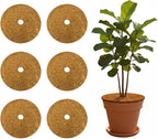 Coco Coir Mulch for Landscaping, 16 Inch Coconut Liners for Planters, 6 Pcs Coconut Fiber Tree Ring, Plant Covers from Animals,Dirt and Tree Protectors