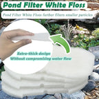 NEWKE 16 Pack Filter Media Set for Aquagarden Suitable for Inpond 5in1 200 Gallon Model, Pond Filter White Floss & Foam Filter Pads & Ceramic Rings
