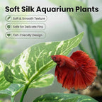 10 Pack Silk Aquarium Plants for Betta Fish Tank Decorations - Soft Fin-Safe Fish Tank Plants with Weighted Bases, Ideal Aquarium Decor for 5-40 Gallon Betta, Goldfish & Turtle Tanks Accessories