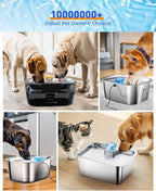 Dog Water Fountain Filter Replacement for PETNF Stainless Steel Pet Fountain Replacement Filters for D2223,D2341,D2322,D2340 Models,Lasts Two Months,7 Layer Vertical Filtration for Fresh Water