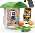 birdsnap® PAV-Bird Feeder with Camera,2K HD with 64GB Card, AI Identify Smart Bird House Cam Solar Panel,Live Stream,Motion Detection,Auto Record Video for Backyard Outdoors,Ideal Gift for Bird Lover