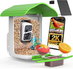 birdsnap® PAV-Bird Feeder with Camera,2K HD with 64GB Card, AI Identify Smart Bird House Cam Solar Panel,Live Stream,Motion Detection,Auto Record Video for Backyard Outdoors,Ideal Gift for Bird Lover