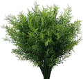 Artificial Plants Flowers Grass Shrubs 8 Pack No Fade Faux Plastic Flowers Outdoor for Farmhouse Garden Porch Patio Indoor Wedding Decoration Greenery Fake Plants uv Resistant