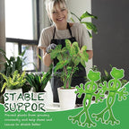 6 pcs Frog Plant Stand, Multipurpose Green Frog Plant Supports Steady Cartoon Plant Branches Tie Down, Frog Plant Holder for Potted Plants, Plant propagation buddy Cute Frog Flower Pot Hugger Plant Climbing Fixture Clips Perfect for Indoor Outdoor Gard...